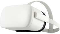 white vr headset side view